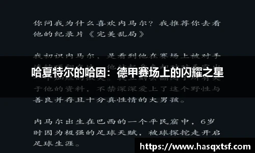 哈夏特尔的哈因：德甲赛场上的闪耀之星